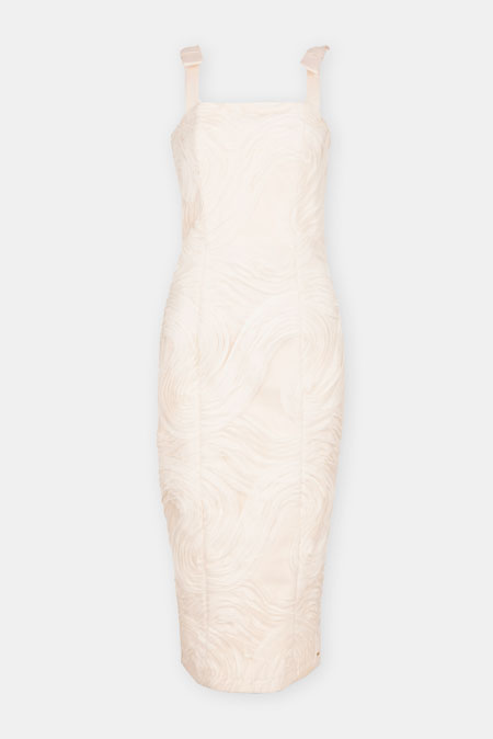 Elegantna midi haljina sa teksturom Tiffany Production